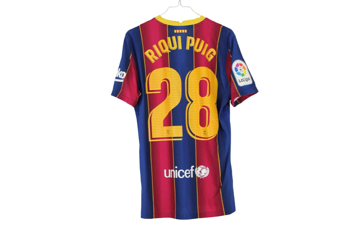2020-2021 Barcelona Hjemme Riqui Puig #28 (Rigtig god) M