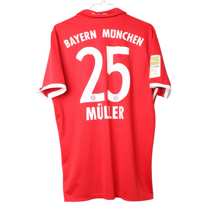 2016-2017 Bayern München Hjemme Müller #25 (Rigtig god) L