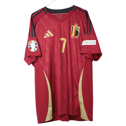 2024 Belgien Hjemme De Bruyne #7 (Rigtig god) XL