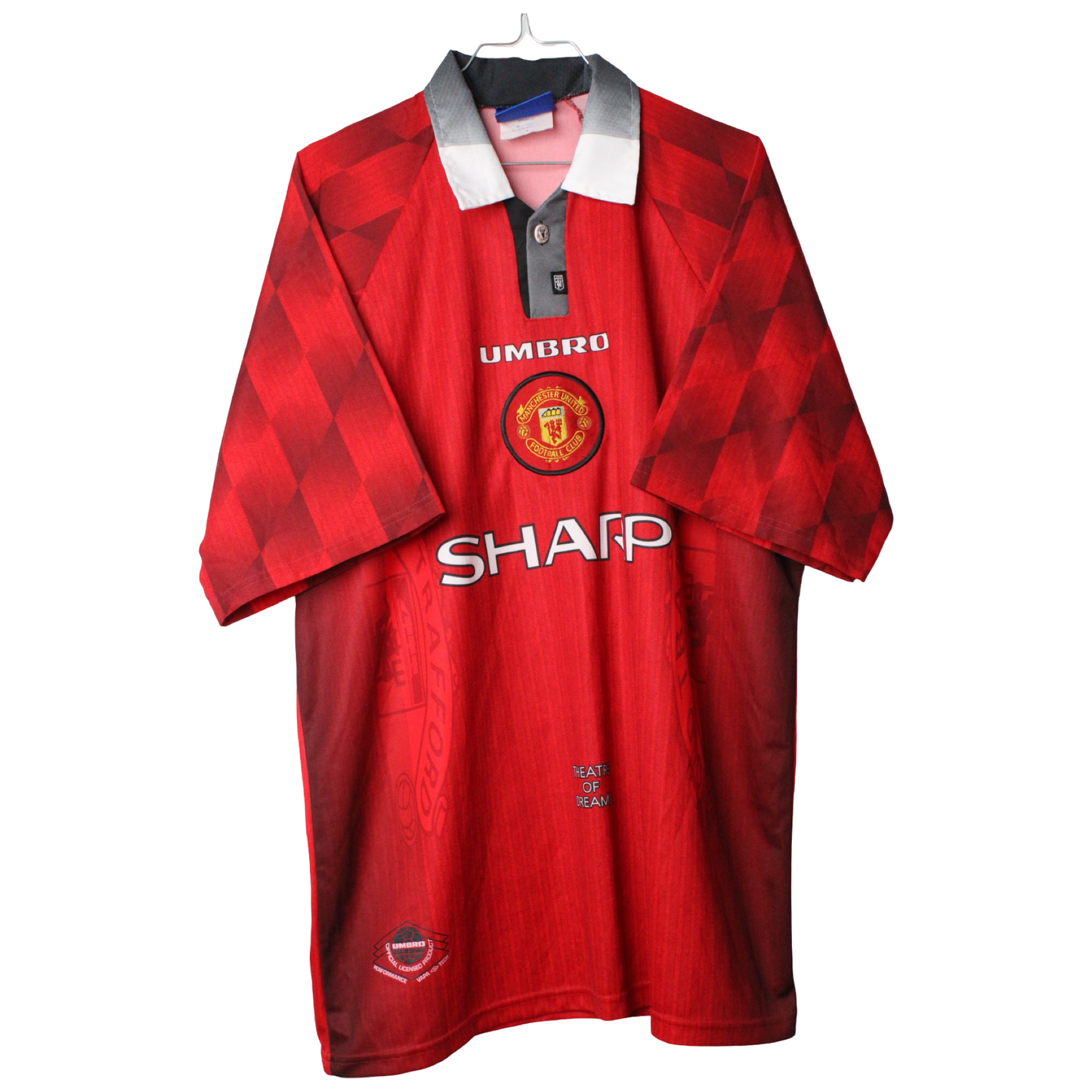 1996-1998 Manchester United Hjemme Cantona #7 (Rigtig god) XL