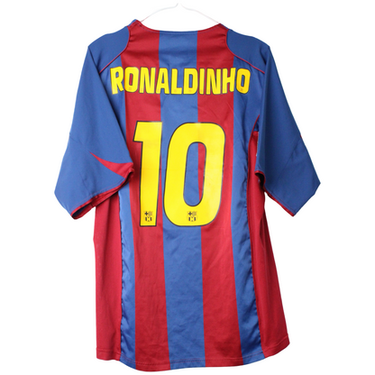 2004-2005 Barcelona Ude Ronaldinho #10 (Rigtig god) L