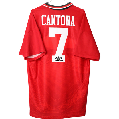1994-1996 Manchester United Hjemme Cantona #7 (Rigtig god) XL