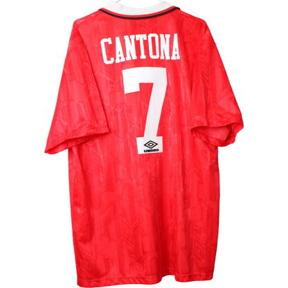 1992-1994 Manchester United Hjemme Cantona #7 (Rigtig god) XL