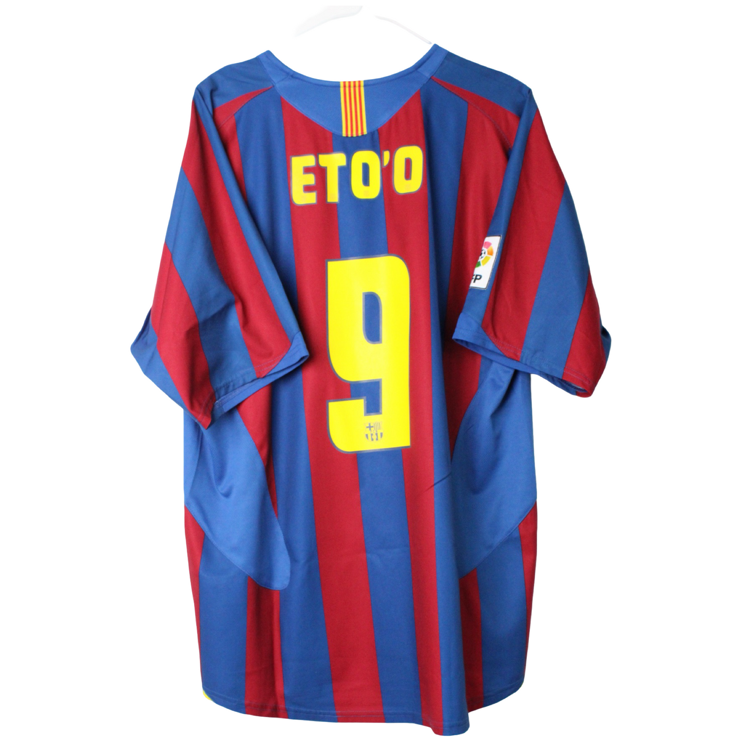 2005-2006 Barcelona Hjemme Eto'o #9 (Rigtig god) XL