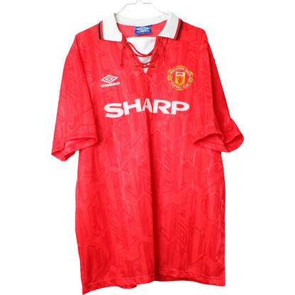 1992-1994 Manchester United Hjemme Cantona #7 (Rigtig god) XL